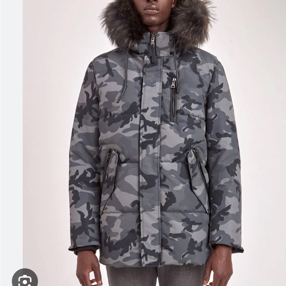 Point zero mens down jacket with fur - Picture 1 of 8